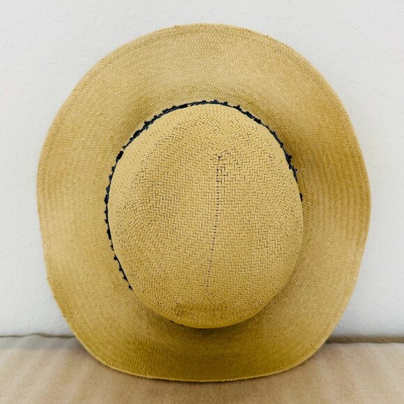 Tory Burch Tan Hat with Blue Embroidery - Picture 7 of 7